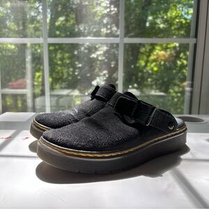Dr Martens Carlson slingback mules in suede US 8